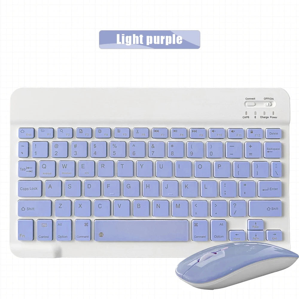 ⌨️🖱️ Mini Wireless Bluetooth Keyboard & Mouse Set – Portable for iPad & Android