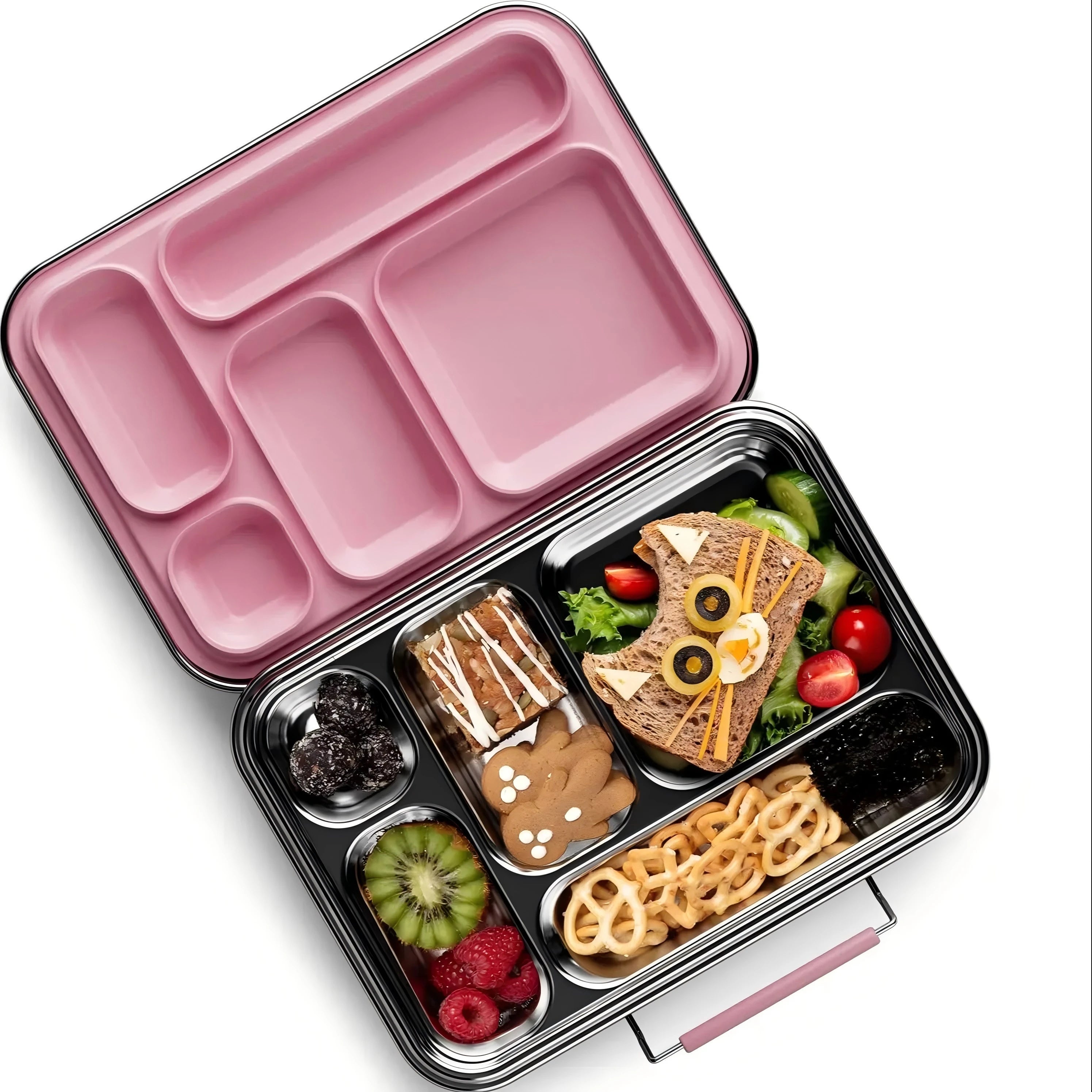 🥪✨ Stainless Steel Leakproof Bento Lunch Box | Food-Safe Compact Lunch Container 🍱 | Sandwich Friendly Lunch Box for Kids & Adults