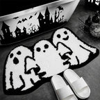 Halloween Pumpkin Plush Rug – Soft Cashmere-Style Spooky Mat