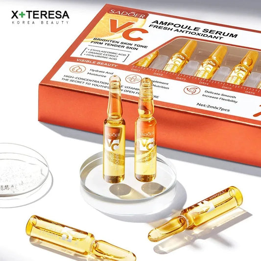 ✨🍊 Vitamin C Face Brightening Serum – Dark Spot Care, Pore Minimizing & Anti-Aging Gold Essence with Hyaluronic Acid