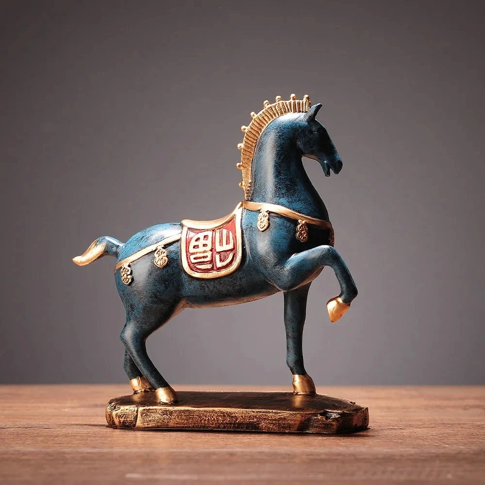🐎✨ Horse of Success Feng Shui Ornament 💛 | Lucky Get-Rich Blessing Home Décor 🏡 | Living Room & TV Cabinet Display Housewarming Gift