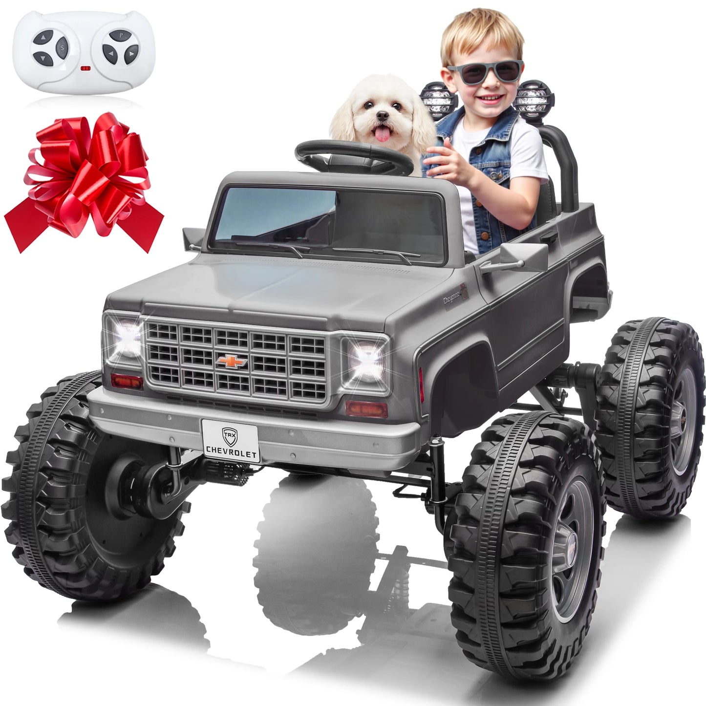 🚙 Licensed Chevrolet Cheyenne 24V Kids Ride-On Truck – 2x200W Motors, Parent Remote Control, 2-Seater Electric Car for Kids (Ages 3-8)