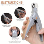 ✂️🐶🐱 Pet Nail Clippers with LED Light – Polishing & Cleaning Kit