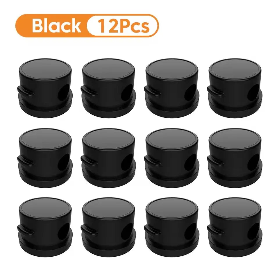 🧲🔄 360° Rotation Magnetic Cable Clip – Adhesive Wire Organizer