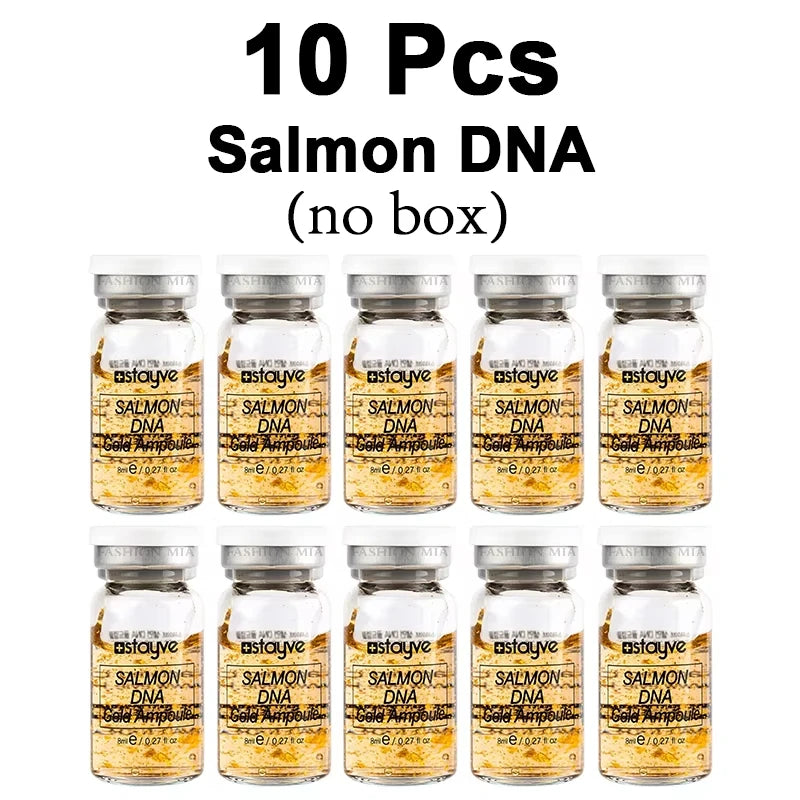 10 vials of Salmon DNA with Astleye branding on a white background