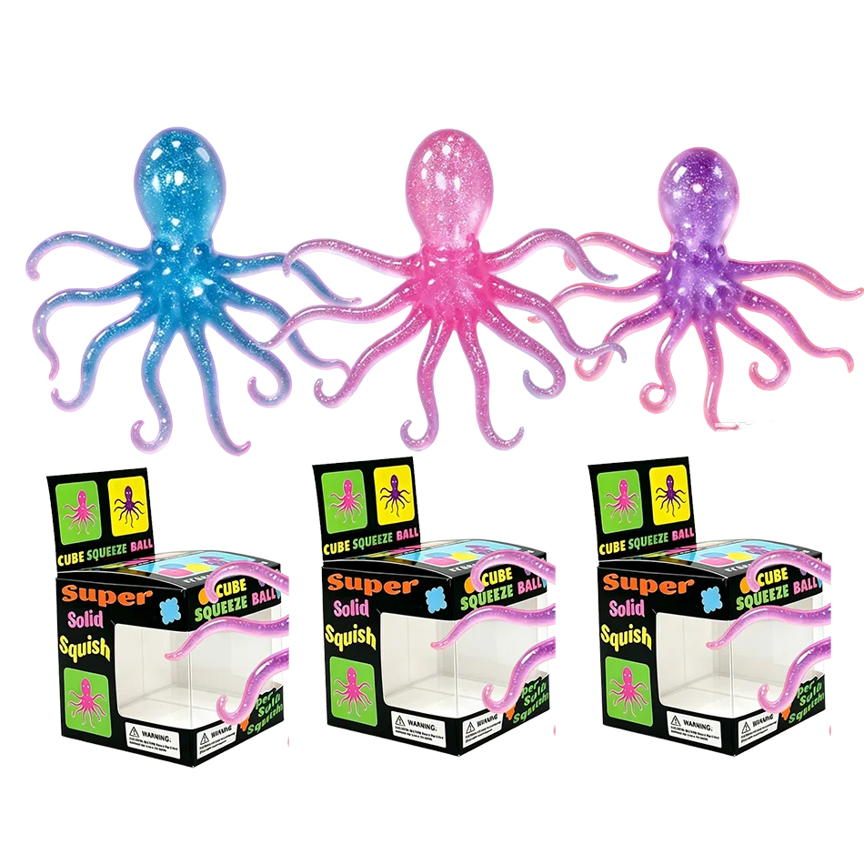 Jellyfish Squishy Fidget Toy – Soft Octopus & Squid Sensory Squeeze Toy