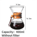 ☕✨ Hand Glass Pour Over Coffee Kettle | Stainless Steel Filter Drip Brewer 🫖 | Barista Hot Brewing Coffee Pot Dripper Maker