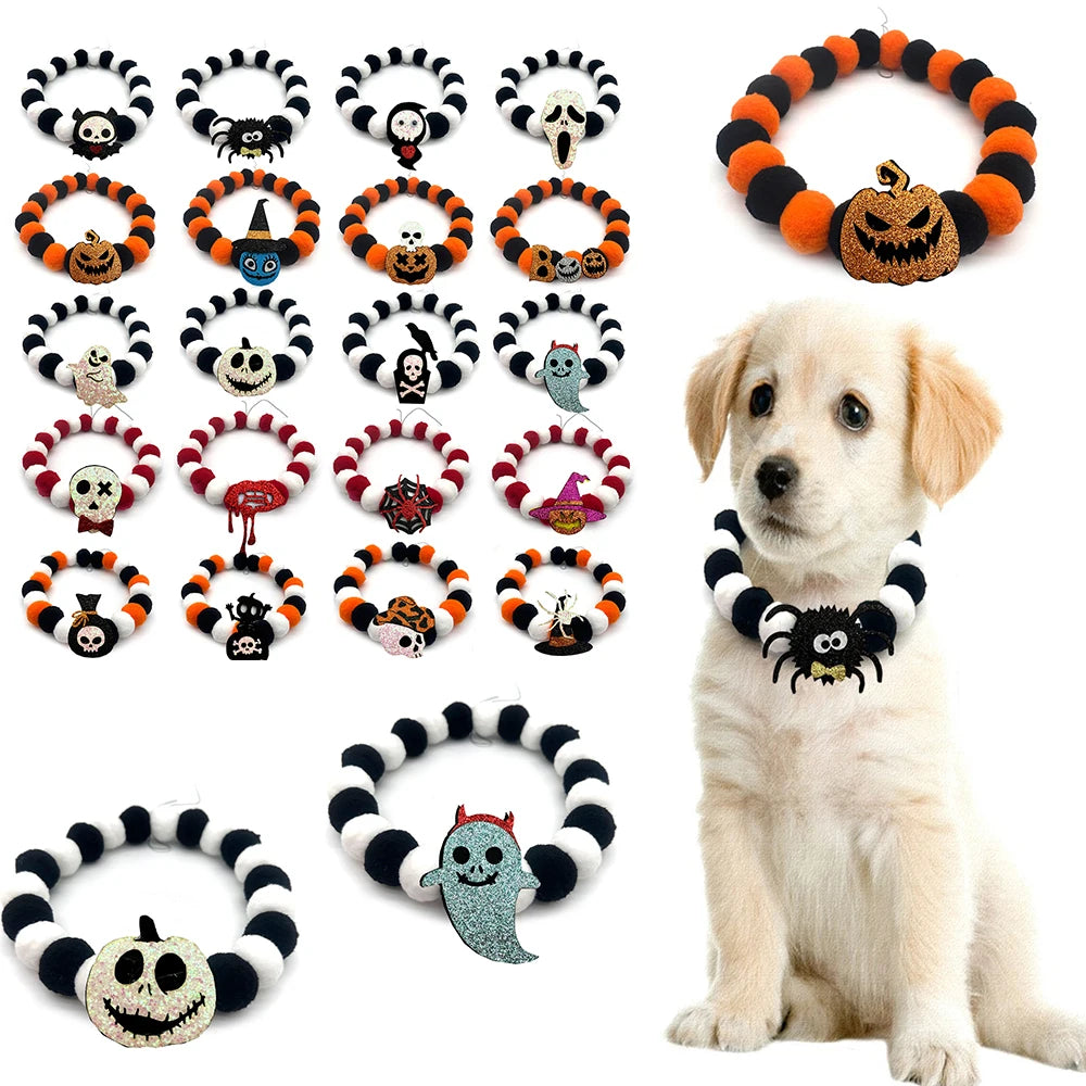 Halloween Pet Bow Tie Set – 12PCS Dog & Cat Grooming Accessories
