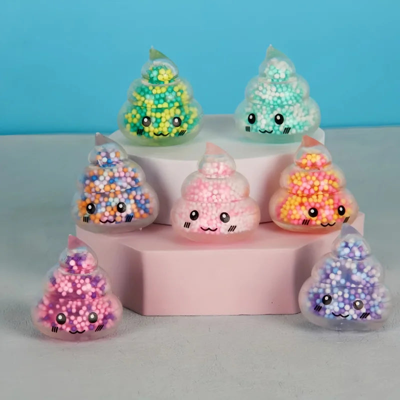 Poop Stress Balls – 2-Pack Colorful Funny Fidget Toys