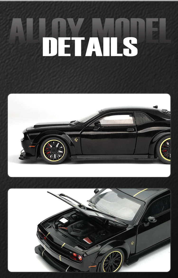 1:32 Dodge Challenger SRT Hellcat Redeye V8 Alloy Metal Diecast Model American Muscle Sports Car Collection For Hobby Decor
