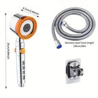 🚿💧 5 Spray Portable Shower Head – High Pressure Large Flow ABS Spa Shower with Filter & Stop Button