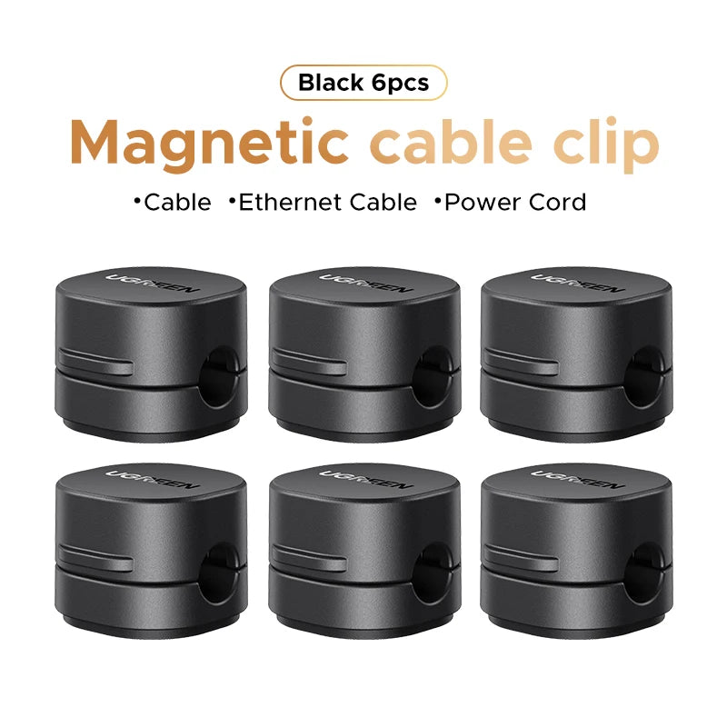 🧲🔌 UGREEN Magnetic Cable Organizer Clips – Desk Cord Holder