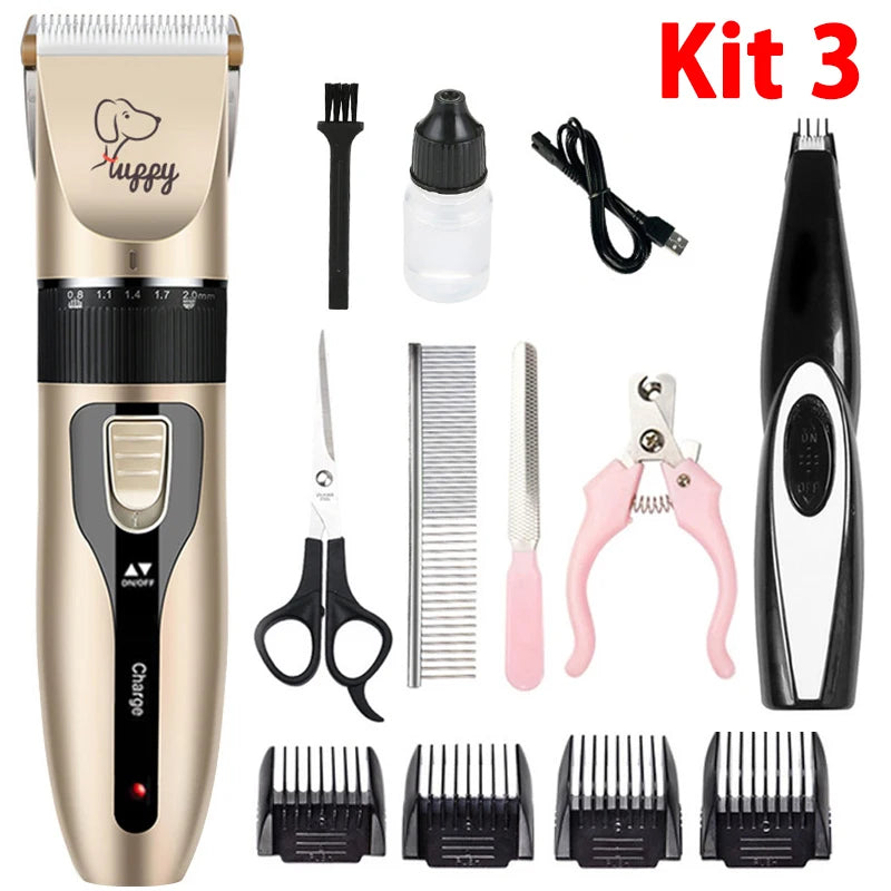 Electric Pet Clipper Grooming Kit – Rechargeable Professional Trimmer for Dogs & Cats