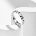 💍✨ MODIAN Geometric CZ Eternity Band – 925 Sterling Silver
