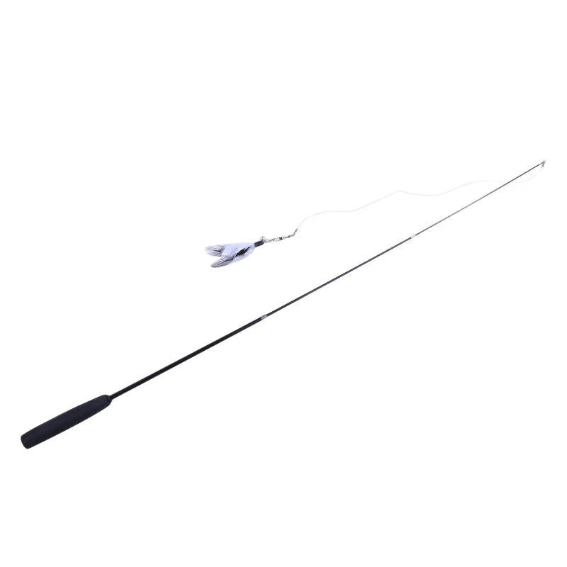 🎣🐾 Telescopic Cat Teaser Wand – 3-Section Fishing Pole Stick