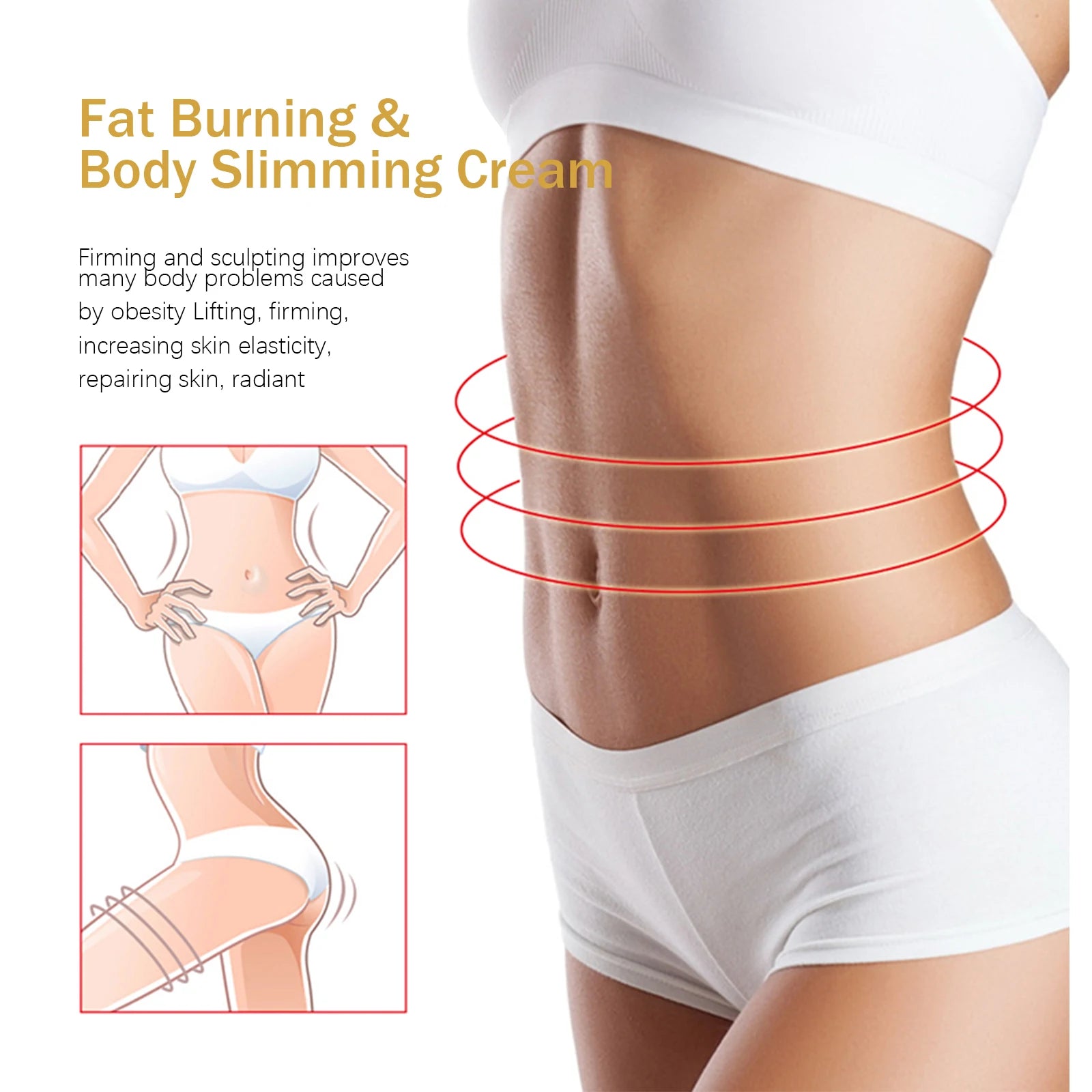 🔥🌿 Ginger Slimming Cream – Fat Burning & Body Contouring | Boost Metabolism & Firm Hydrated Skin