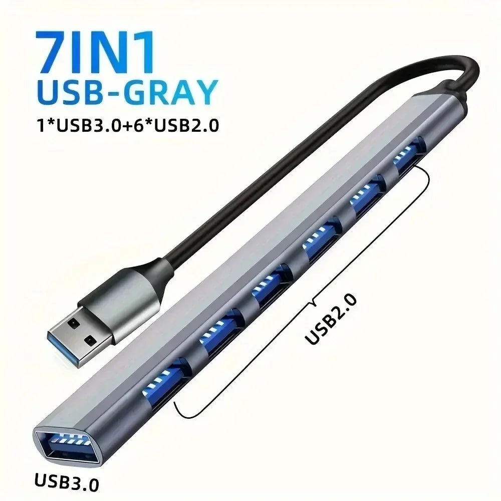 USB-C Hub 8-in-1 USB Extender with SD/TF Card Reader & Audio Port