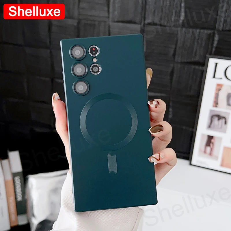 Luxury MagSafe Magnetic Soft TPU Case for Samsung Galaxy S25 Ultra / EDGE