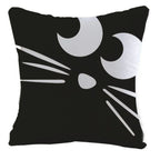 Halloween Cushion Cover – Cute Ghost, Pumpkin & Bat Print