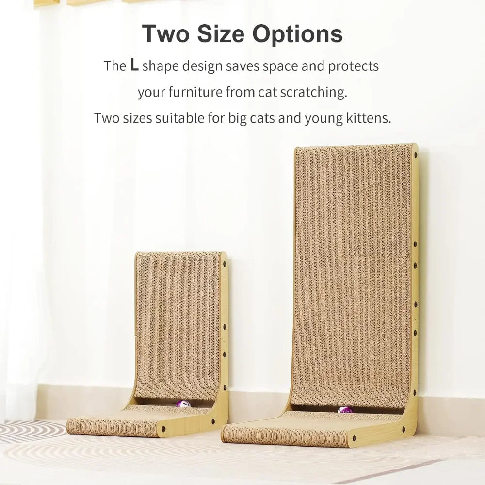 🐾📐 L-Shape Cardboard Cat Scratcher – Wear-Resistant Scratch Post