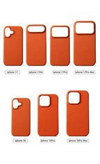 Luxury Lychee Cowhide Leather MagSafe Case for iPhone 17 / 16 / 15 Series