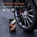 🚗⚡ 12V Car Jump Starter 4-in-1 – Wireless Tire Inflator Air Compressor, Power Bank & Fast Charging Portable Battery