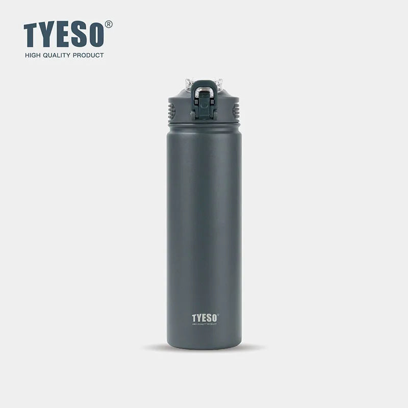 TYESO Thermos Bottle 600ML / 750ML – Stainless Steel Insulated Straw Water Bottle 💧✨