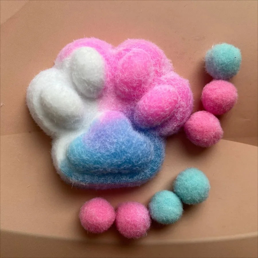 Cat Paw Mochi Squishy Toy – Soft Plush & Silicone Slow-Rebound Fidget