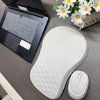 🖱️💖 Ergonomic Mouse Pad with Gel Wrist Support – Premium Lycra Fabric