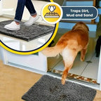 🐾🏠 Absorbent Dog Doormat for Muddy Paws – Non-Slip Microfiber