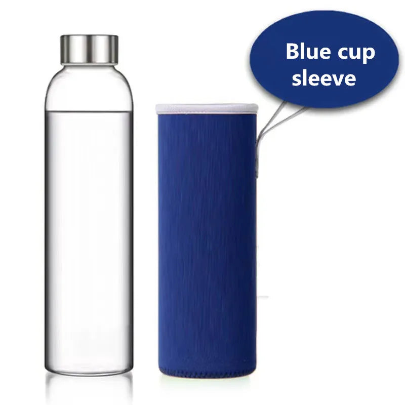 550ML Glass Travel Water Bottle – Shatterproof Portable Car Drinking Bottle 💧✨
