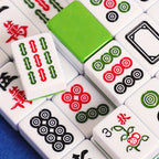 Hand‑Spoked Mahjong Set (Large 1.57" | 40mm) 🎴 | Premium High‑Resin 144‑Tile Mahjong Set + Travel Suitcase 🎒 | Dual‑Color Tile Options