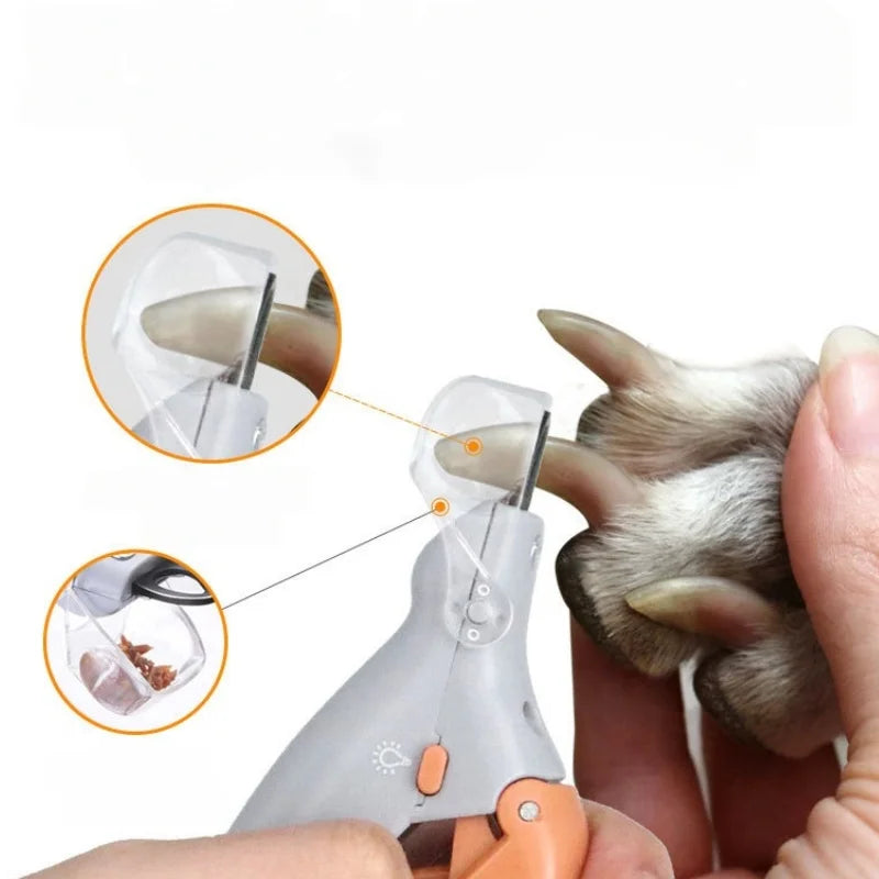 ✂️🐶🐱 Pet Nail Clippers with LED Light – Polishing & Cleaning Kit