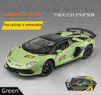 1:24 Lamborghini Aventador SVJ 63 Alloy Model High Simulation Diecast Metal Toy Vehicles Car Model Sound and Light Children Gift