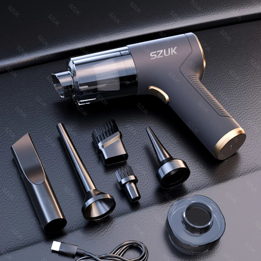🚗🌀 SZUK 98000PA Wireless Car Vacuum Cleaner – Mini Powerful Handheld Vacuum with Strong Suction for Car & Home