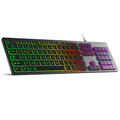 RGB Backlit Wired Gaming Keyboard – Mute USB Keyboard for Office & Home