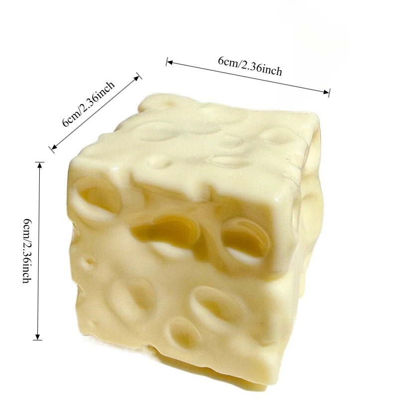 Taba Cheese Cube Squishy – Shapeable Non-Rebound Fidget Toy