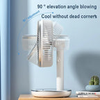 🌬️🔋 7200mAh Rechargeable Desktop Fan – High Wind Portable Table Fan