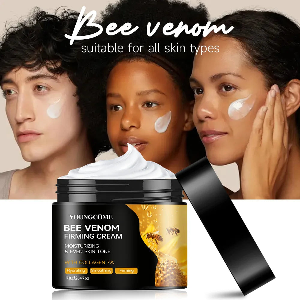 🐝✨ Premium Bee Venom Cream for Face & Neck – Collagen Boost, Skin Tightening & Natural Moisturizer (Non-Greasy)