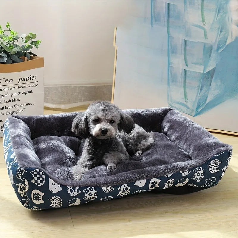 🛋️🐾 Winter Plush Pet Bed Sofa – Cozy Dog & Cat Mat