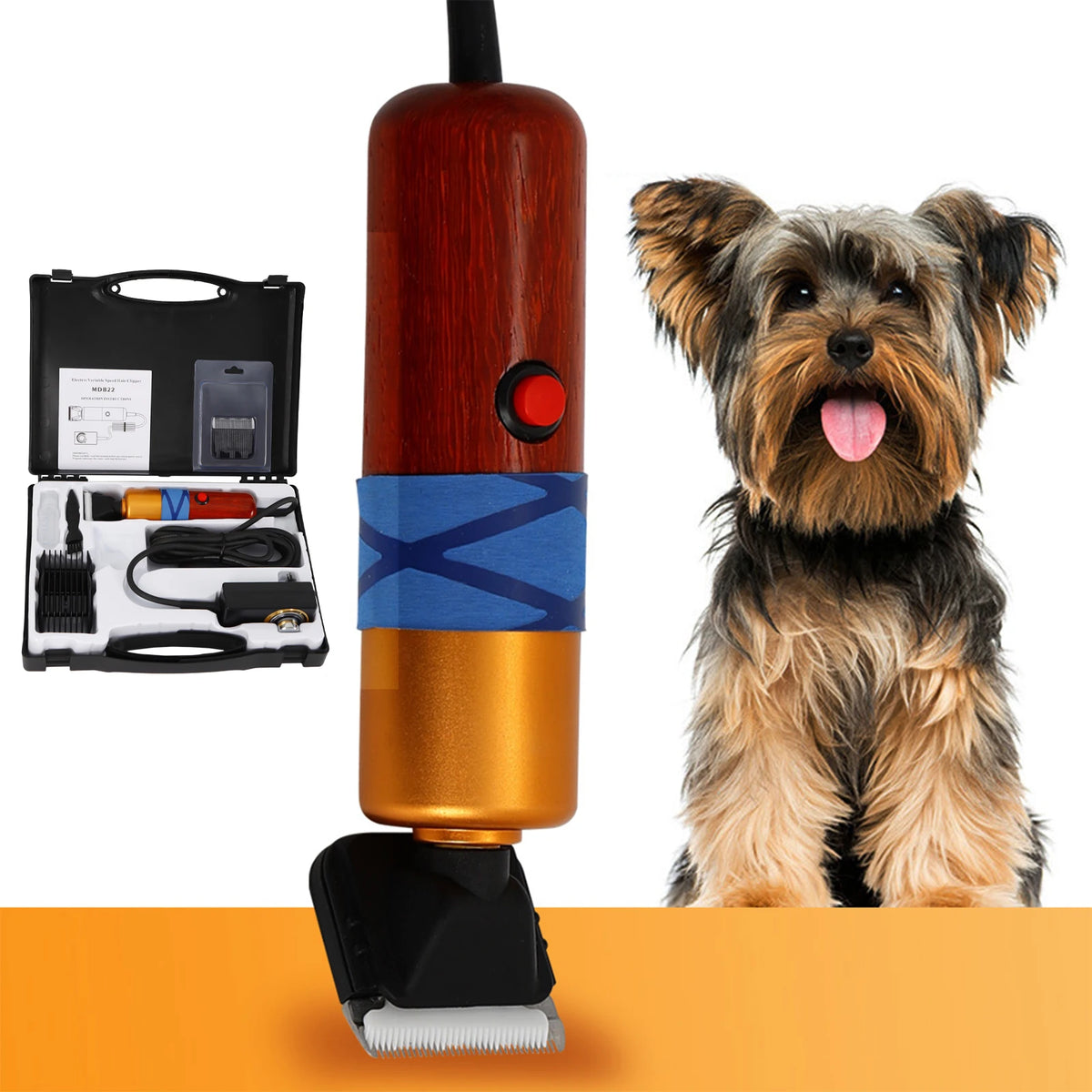 🐶✂️ Professional Pet Hair Clipper – Low Noise Variable Speed Grooming Machine