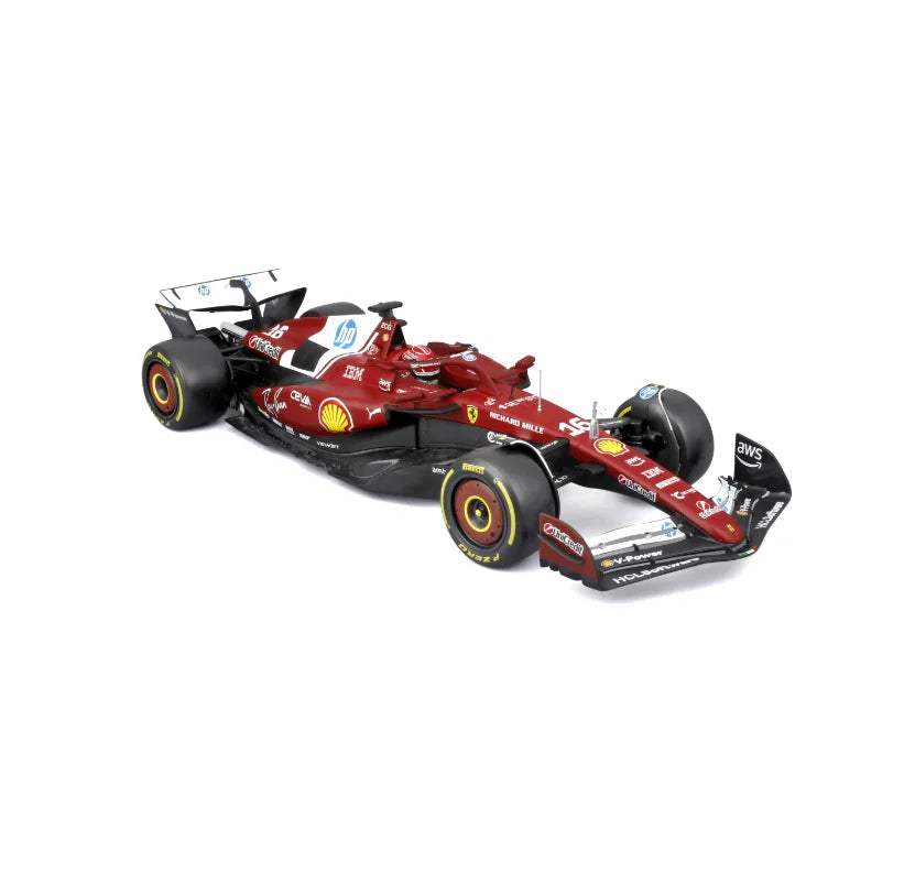 2025 SF25-#44 #16 Bburago 1:18 SF24 F1 Racing / SF23 F1 Ferrari Las Vegas #16 Sainz Static Car Model Vehicles Alloy Toy