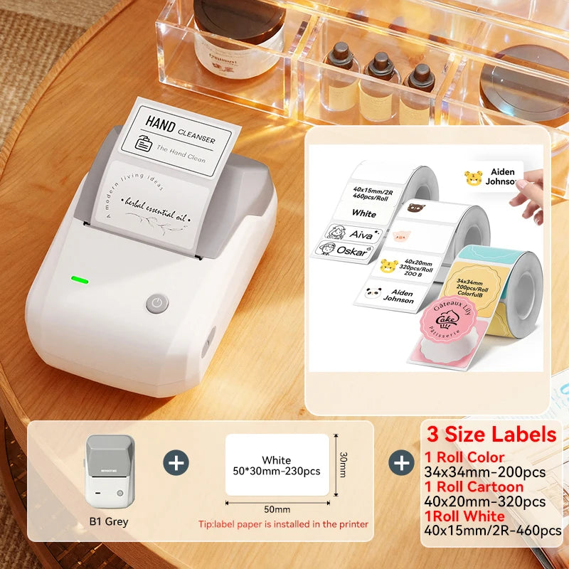 🏷️📱 NIIMBOT B1 Portable Thermal Label Printer – 2 Inch Bluetooth Sticker Maker
