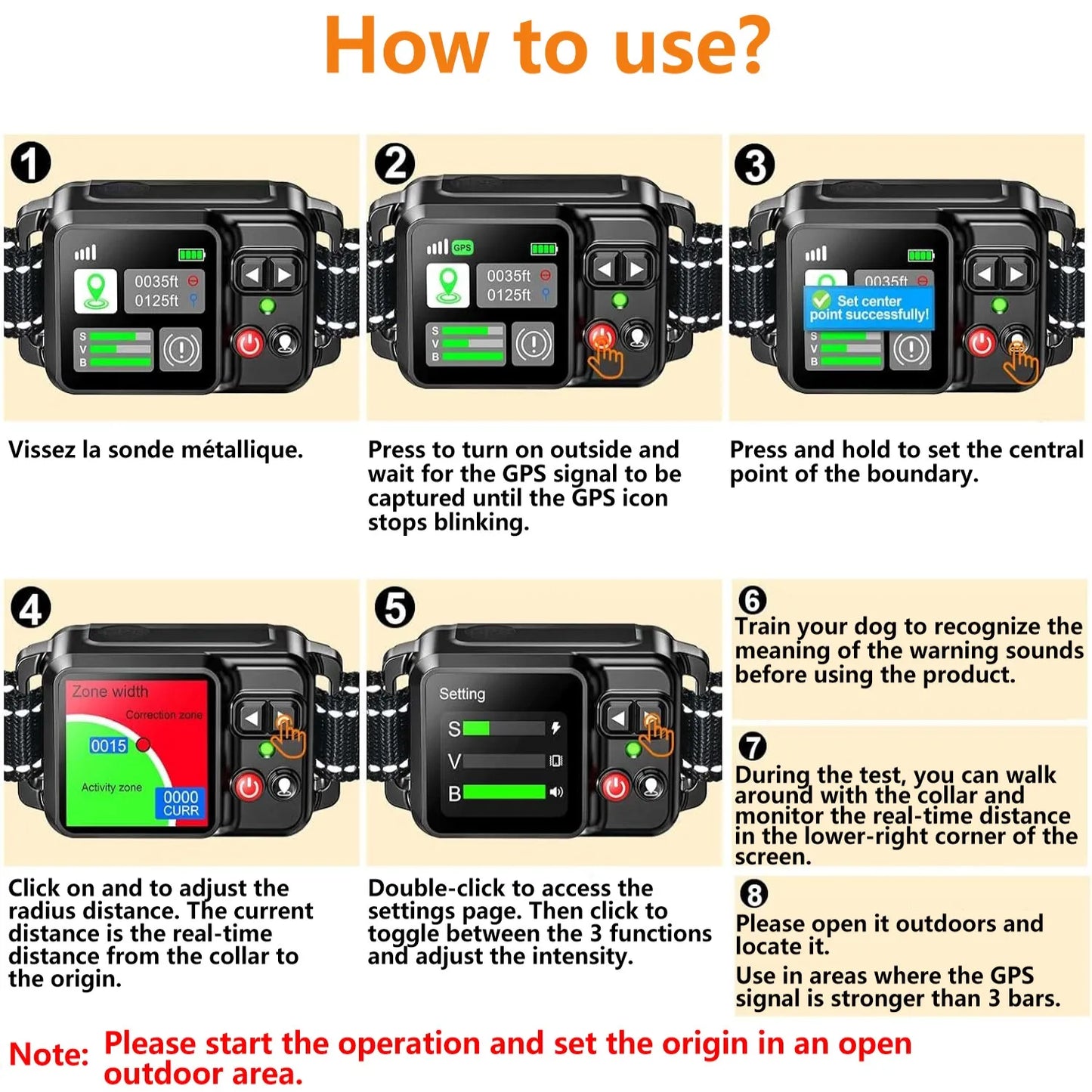 📡🐾 GPS Wireless Dog Fencing System – 15~2000m Range