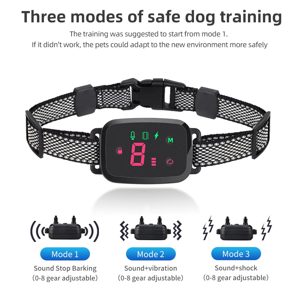 🐶🔇 Smart Automatic Anti Barking Collar – Rechargeable & Waterproof