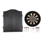 Wall‑Mounted Dartboard Cabinet Set 🎯 Classic MDF & Sisal Dart Board for Adults | Includes Cabinet, 6 Darts & Accessories | Home & Game Room Decor
