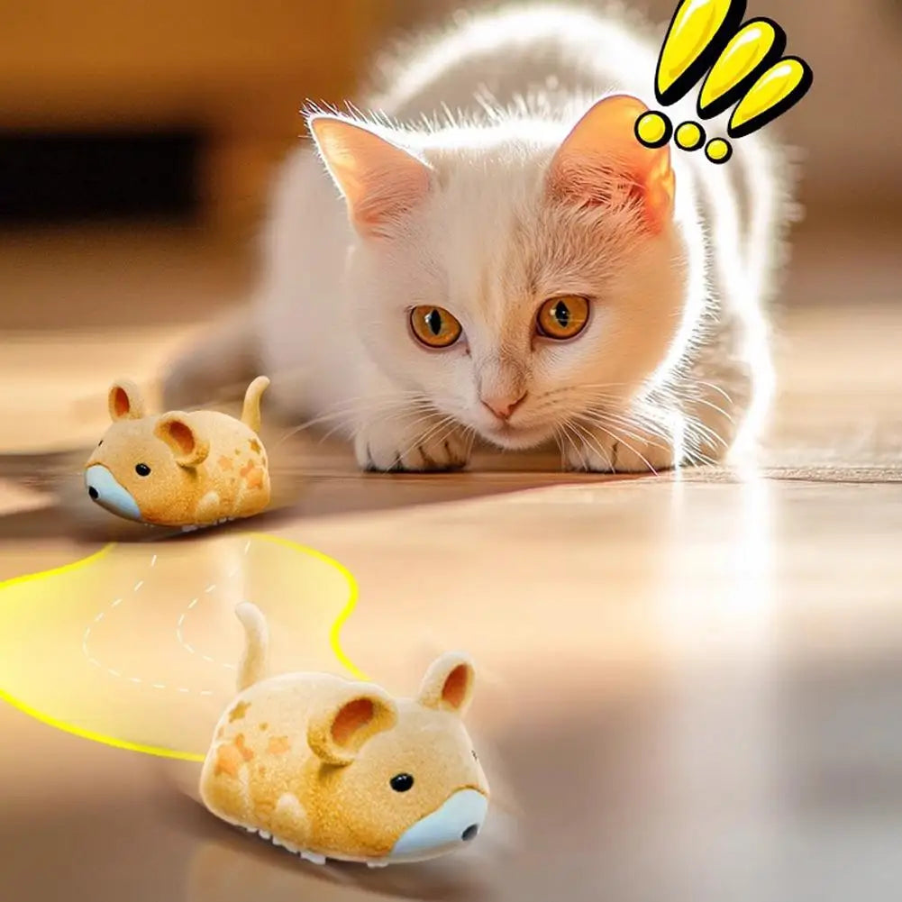 Electric Moving Mouse Cat Toy – Automatic Vibrating Interactive Kitten Toy