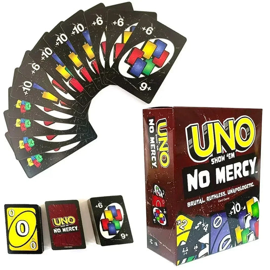 NEW Uno No mercy Game Board Games 2025 UNO Cards Table Family Party Entertainment UNO Games Card Toys Children Birthday Christmas