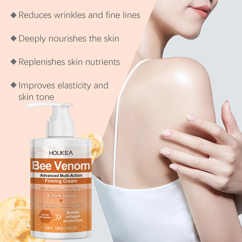 🐝✨ Bee Venom Firming Skin Tightening Cream – Body Lifting, Wrinkle-Reducing & Moisturizing Lotion