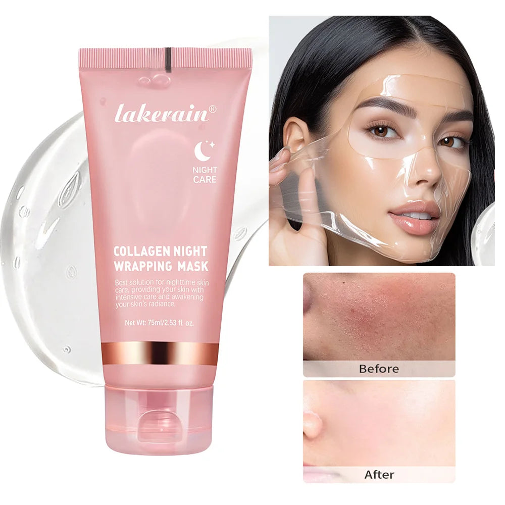 💎🍯 Collagen Jelly Cream Overnight Mask – Hydrolyzed Collagen Peel-Off Wrapping Mask for Hydrating, Firm & Moisturized Skin
